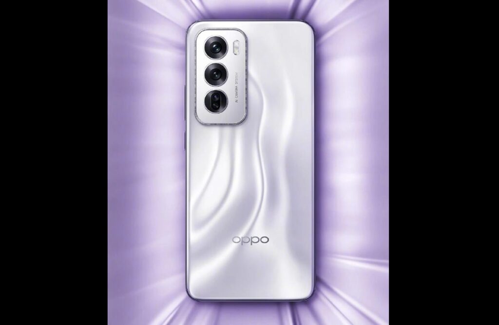 OPPO Reno 12系列手機外觀揭曉：小直螢幕設計搭配銀紫配色