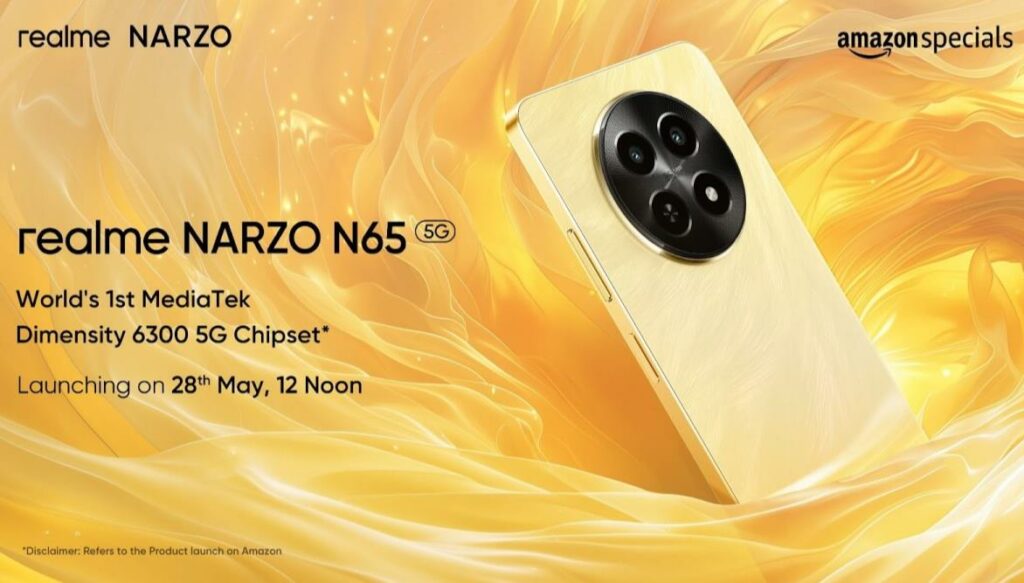 Realme Narzo N65 5G印度發佈在即：超強配置揭曉