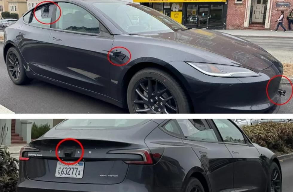 特斯拉Robotaxi曝光：搭配可疑攝影機Model 3測試車現身北加州