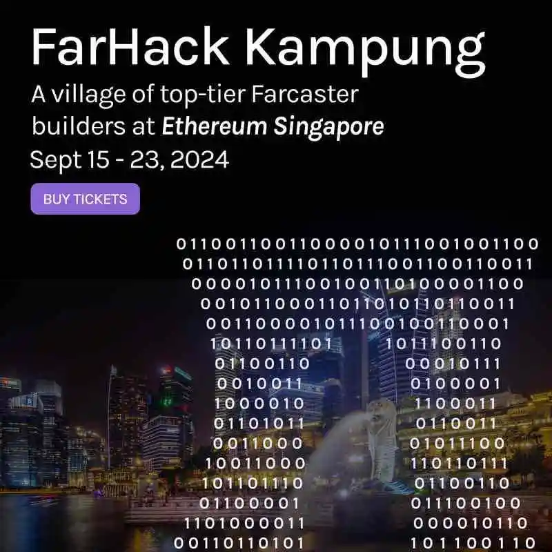 亞洲首個大型 Farcaster 生態線下活動——FarCon Asia 將於 9 月 17 日在新加坡舉行